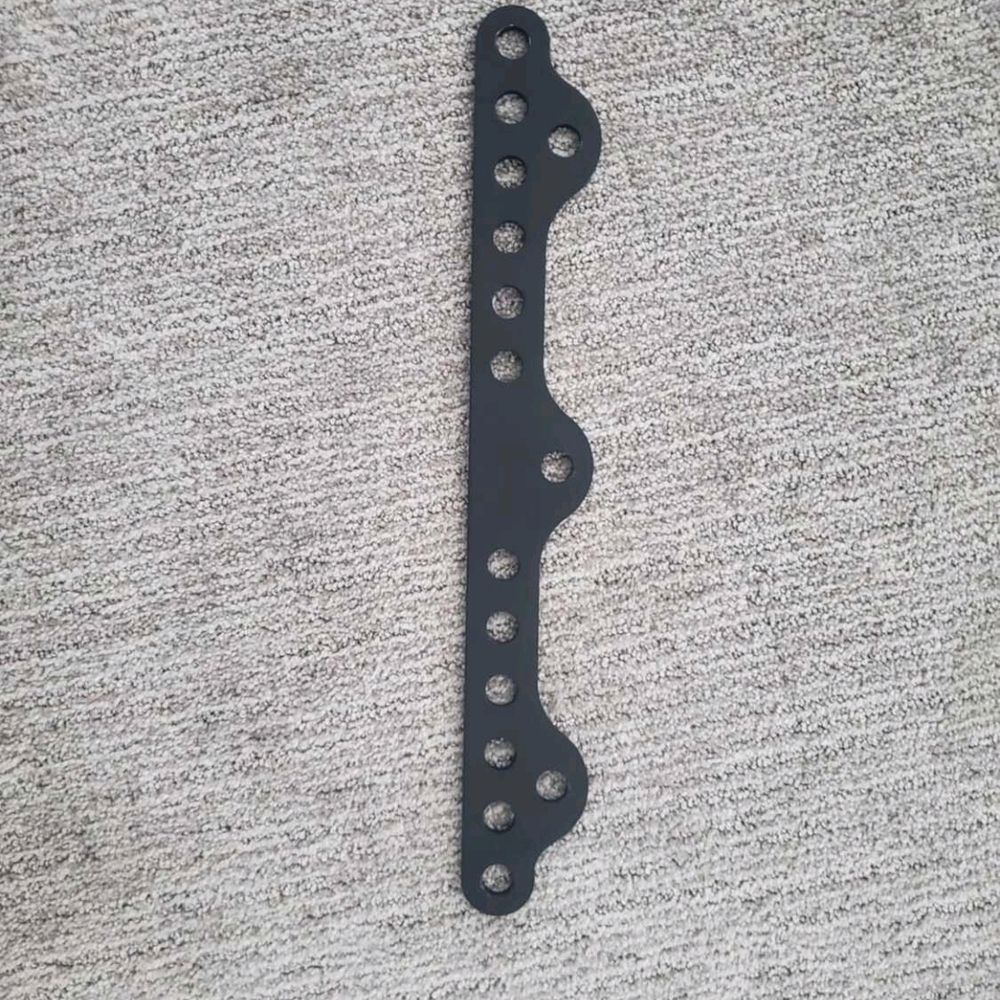 Lat Pull Down Extension Black Metal Bracket with Holes - Picture 1 of 1